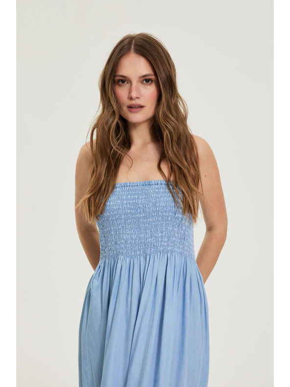 Moodo Lyocell kék szoknya Moodo