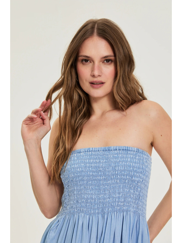 Moodo Lyocell kék szoknya Moodo