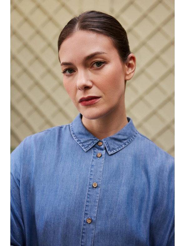 Moodo Lyocell kék ing Moodo