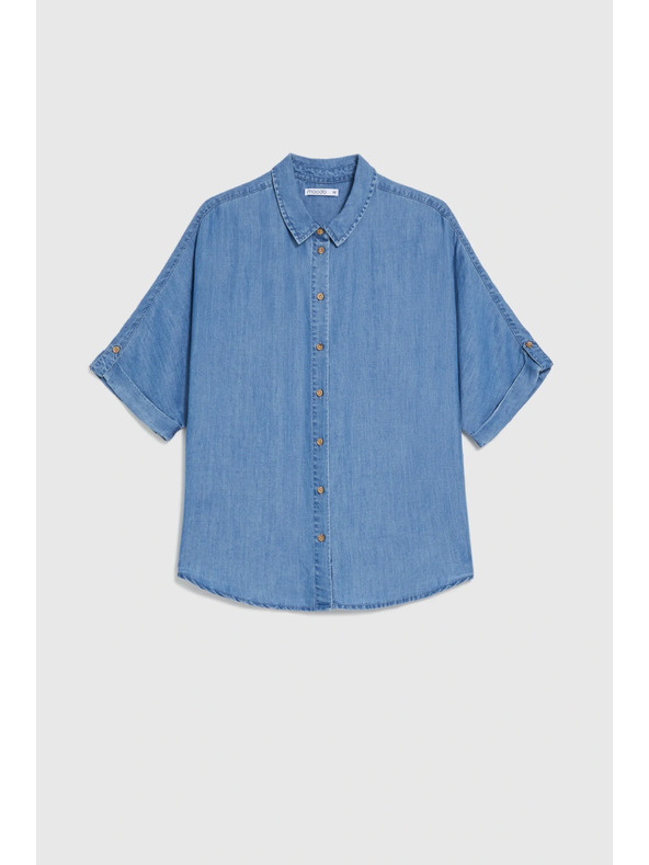 Moodo Lyocell kék ing Moodo