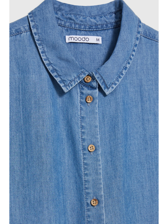 Moodo Lyocell kék ing Moodo