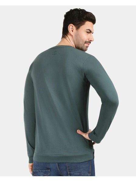 Kilpi Férfi hosszú ujjú pamut pólő Kilpi BASE-M Sötétzöld