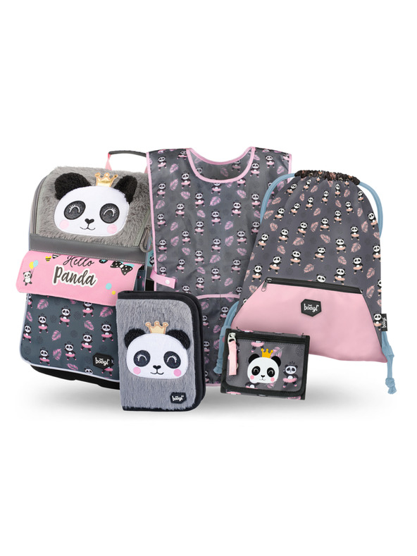 BAAGL  BAAGL SET 5 Zippy Panda: aktitáska, tolltartó, tasak, kötény, pénztárca