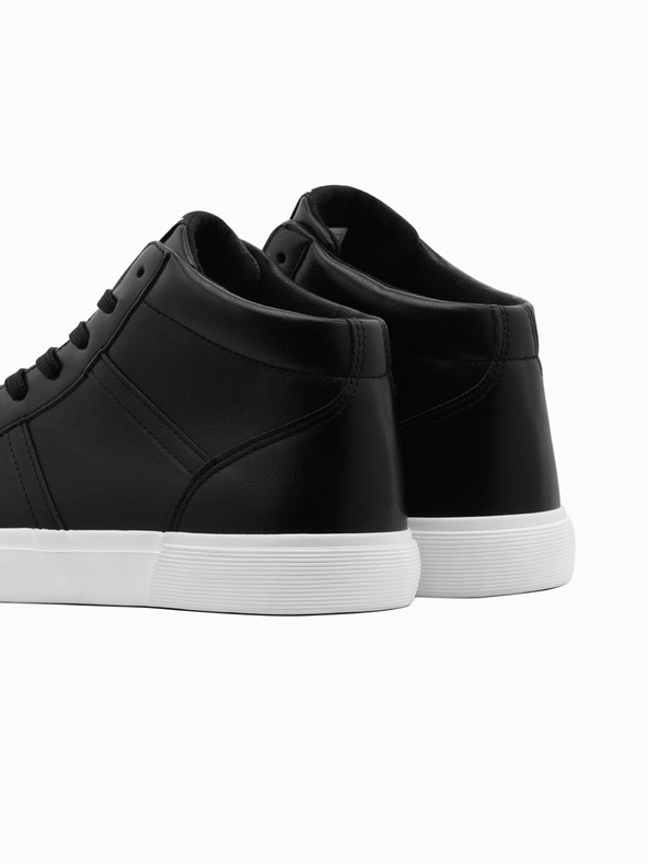 Ombre Clothing Férfi bokacipő kontraszt talppal - fekete V6 OM-FOTH-0124 Ombre Clothing