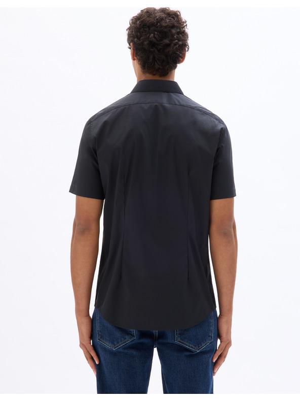 Celio Fekete férfi Celio Daslim rövid ujjú ing