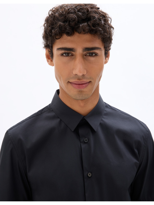 Celio Fekete férfi Celio Daslim rövid ujjú ing