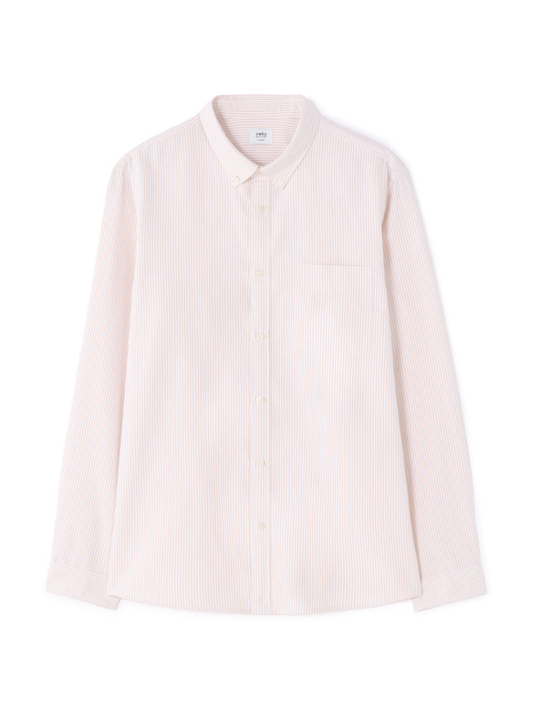 Celio Bézs színű szabályos oxfordi ing Celio Caoxfordy