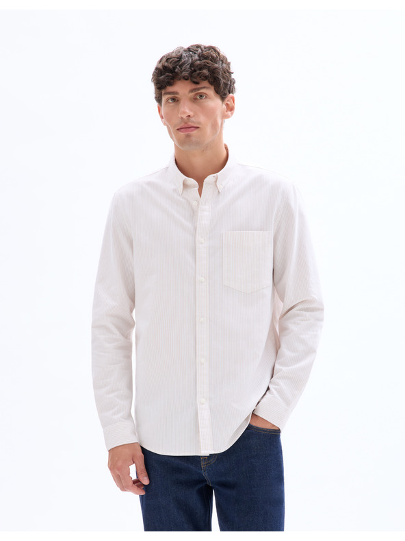 Celio Bézs színű szabályos oxfordi ing Celio Caoxfordy