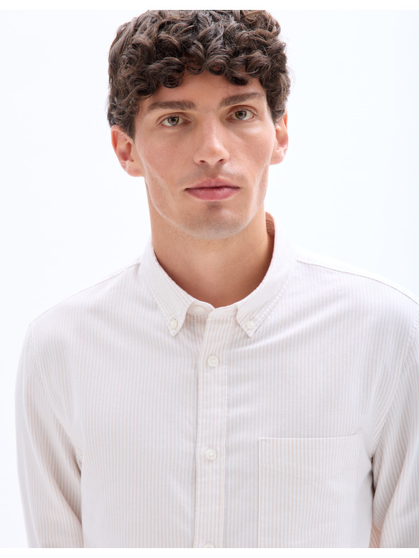 Celio Bézs színű szabályos oxfordi ing Celio Caoxfordy