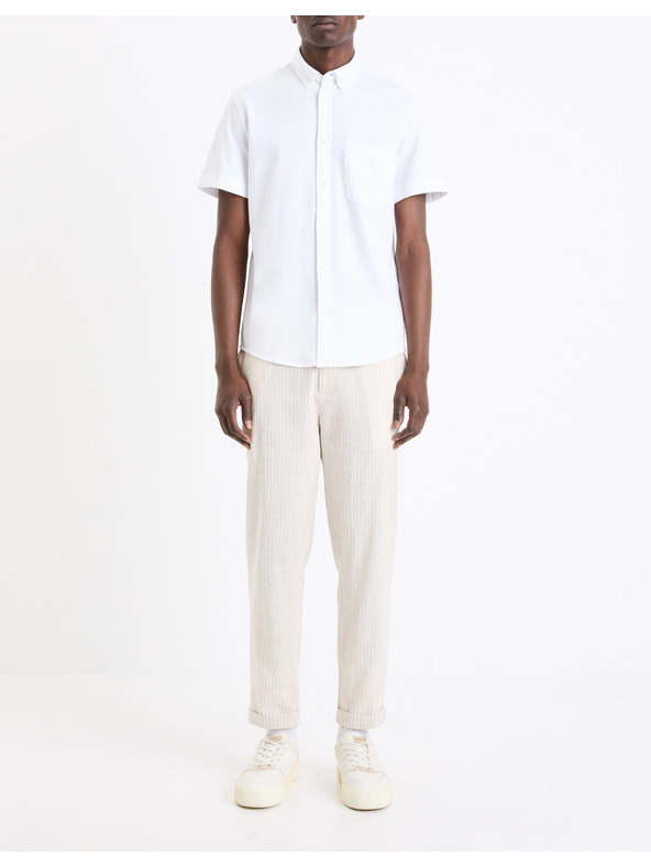 Celio Fehér férfi rövid ujjú ing Celio Barik