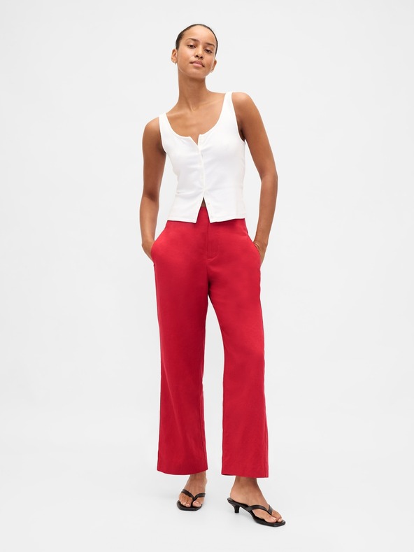 GAP Egyenes szabású lenvászon nadrág GAP