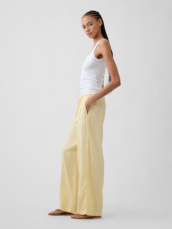 GAP Vászon nadrág Wide-Leg GAP