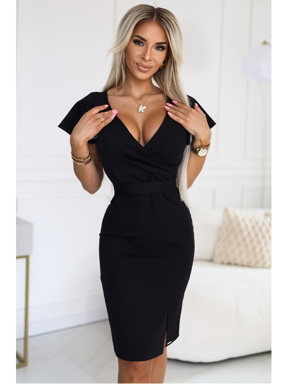 numoco Elegáns ruha táska nyakkivágással - fekete Numoco NINA