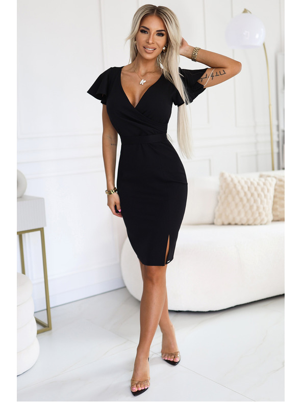 numoco Elegáns ruha táska nyakkivágással - fekete Numoco NINA