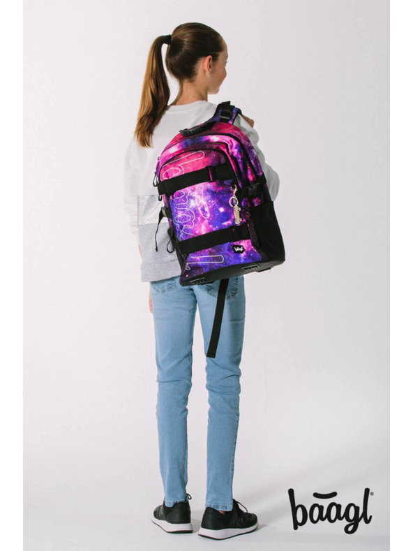 BAAGL  BAAGL SET 5 Skate Galaxy: hátizsák, tolltartó, táska, övtáska, notebook tok