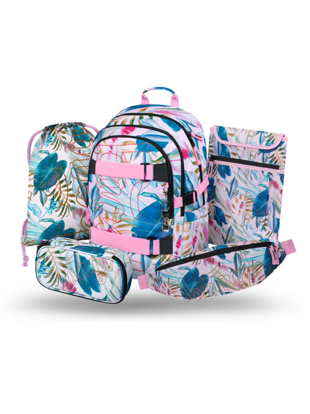 BAAGL  BAAGL SET 5 Skate Leafs: hátizsák, tolltartó, táska, övtáska, notebook tok