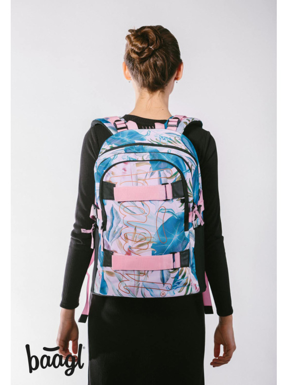 BAAGL  BAAGL SET 5 Skate Leafs: hátizsák, tolltartó, táska, övtáska, notebook tok