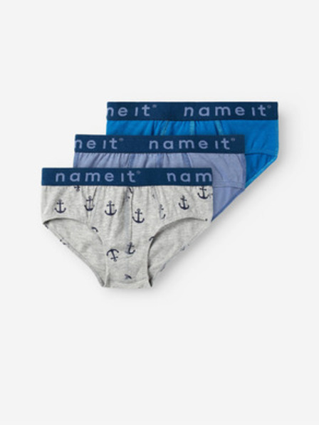 name it Három fiús slip szett szürke és kék színben