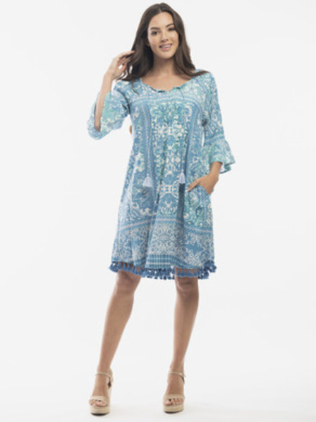 Orientique Kék női mintás ruha