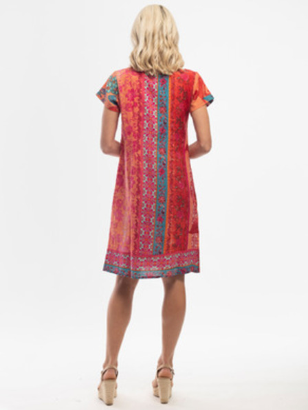 Orientique Piros-narancssárga női mintás ruha