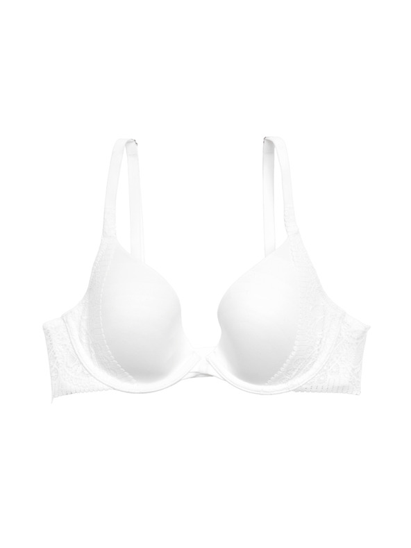 Marks & Spencer Sima Body Soft™ dekoltált melltartó csontokkal, méret A–E Marks & Spencer fehér
