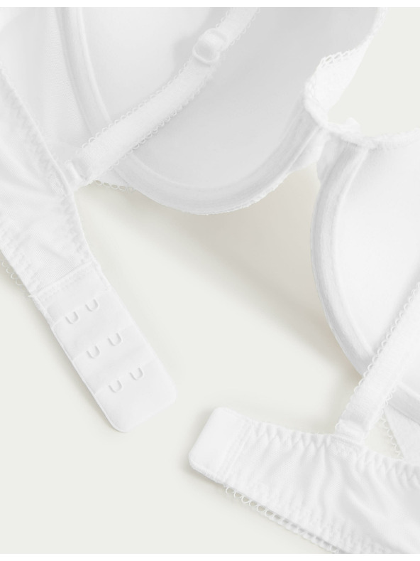 Marks & Spencer Dekoltált melltartó csontokkal és csipkével, méret A–E Marks & Spencer fehér