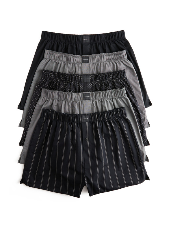 Marks & Spencer Szövött Supima® boxeralsó magas pamuttartalommal, 5 db csomag Marks & Spencer fekete