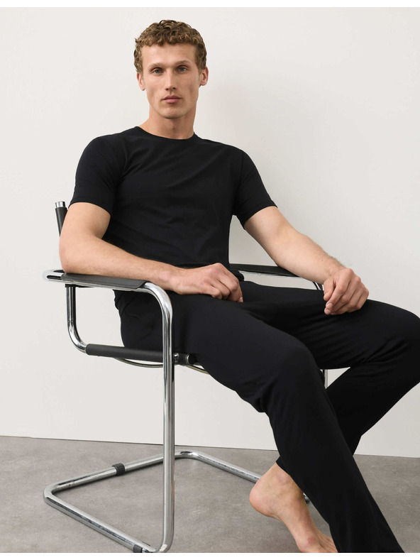 Marks & Spencer Marks & Spencer fekete Supima® pamut keverék trikó