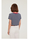 Moodo Sötétkék csíkos Moodo pamut póló