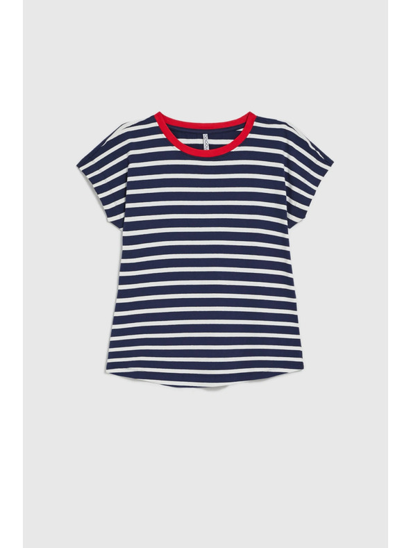 Moodo Sötétkék csíkos Moodo pamut póló