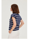 Moodo Csíkos blúz sötétkék Moodo