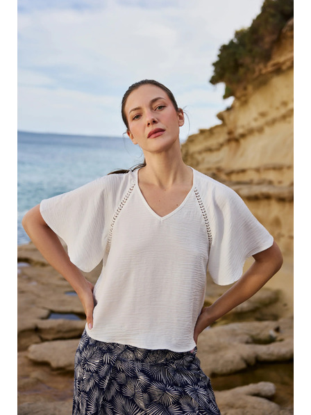 Moodo Ing széles ujjakkal fehér Moodo