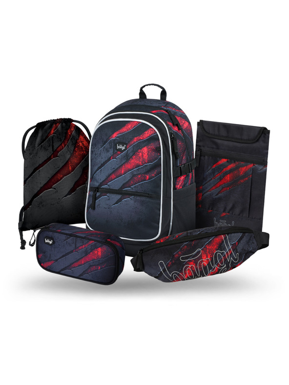 BAAGL  BAAGL SET 5 Core Láva: hátizsák, tolltartó, zsák, övtáska, notebooktok