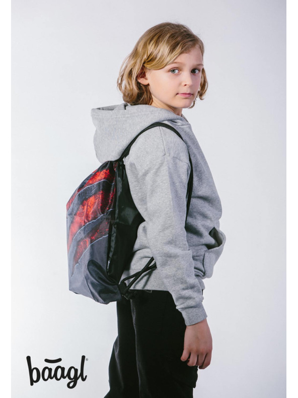 BAAGL  BAAGL SET 5 Core Láva: hátizsák, tolltartó, zsák, övtáska, notebooktok