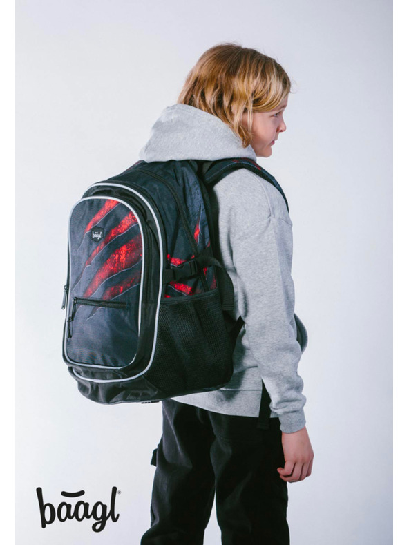 BAAGL  BAAGL SET 5 Core Láva: hátizsák, tolltartó, zsák, övtáska, notebooktok