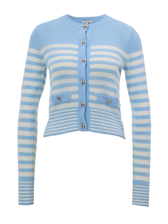 Orsay ORSAY Világoskék csíkos női kardigán