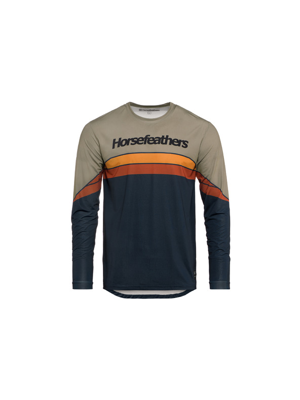 Horsefeathers Bike jersey Quantum LS - indigo/taupe