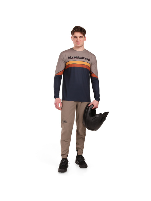 Horsefeathers Bike jersey Quantum LS - indigo/taupe