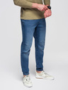 Ombre Clothing Férfi farmernadrág JOGGERS mosott hatással - kék V2 OM-PADJ-0267 Ombre Clothing