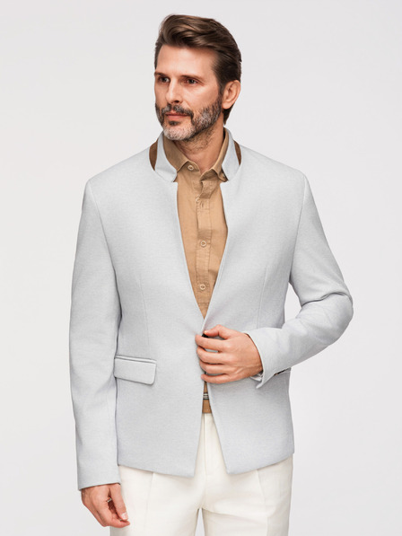 Ombre Clothing Ombre Clothing férfi barna színű kabát állógallérral