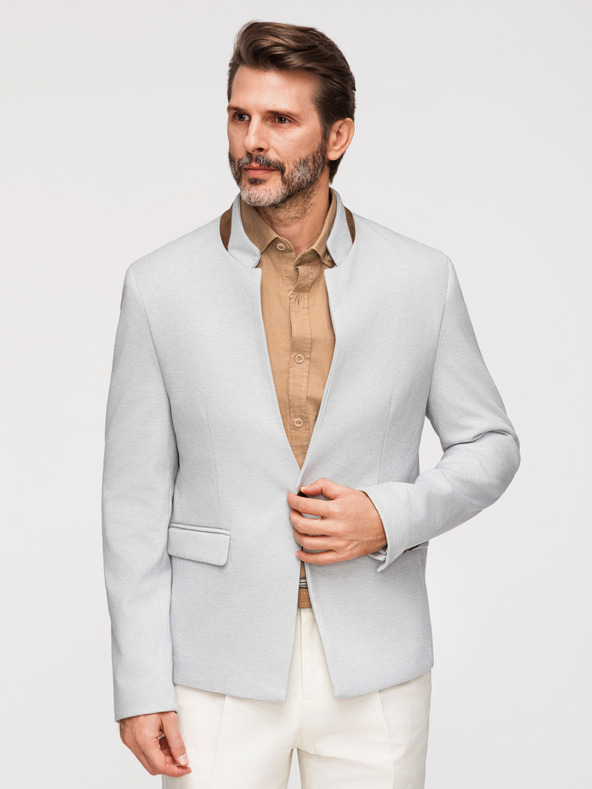 Ombre Clothing Ombre Clothing férfi barna színű kabát állógallérral