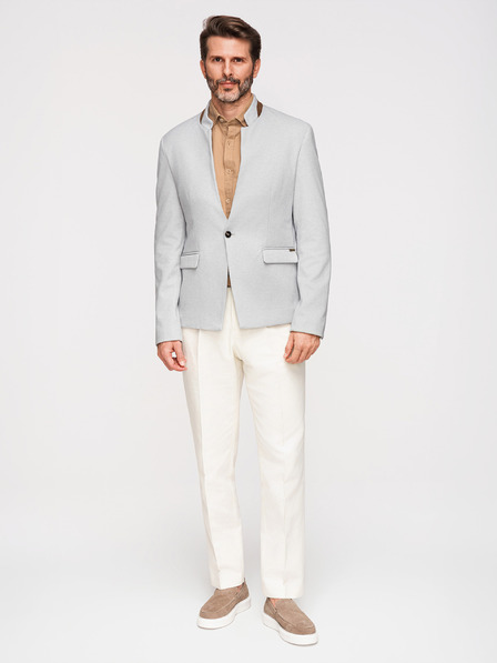 Ombre Clothing Ombre Clothing férfi barna színű kabát állógallérral