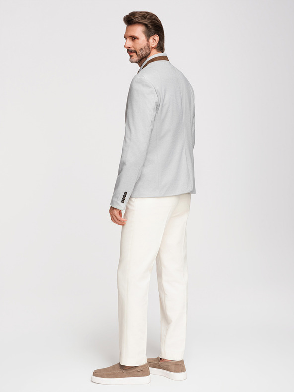 Ombre Clothing Ombre Clothing férfi barna színű kabát állógallérral