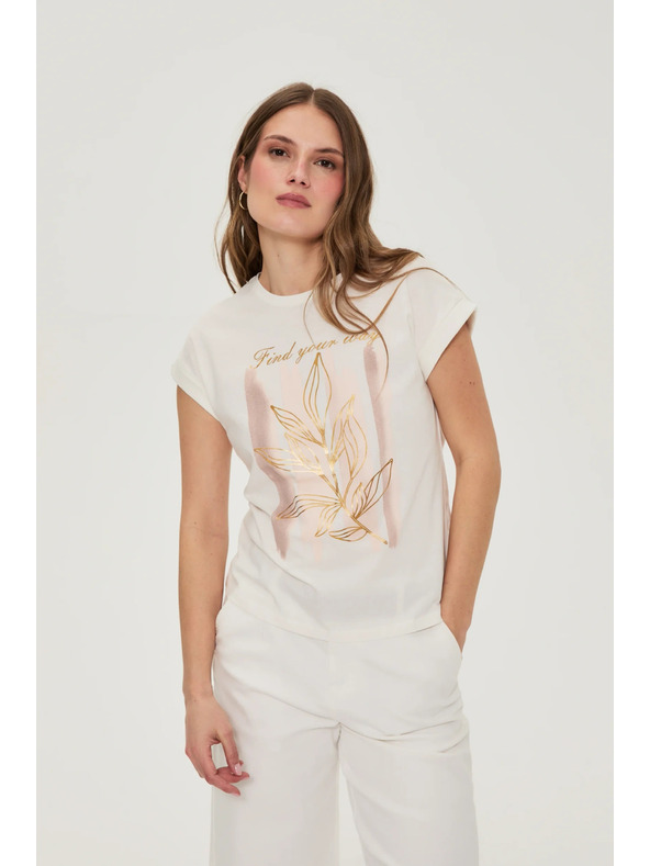 Moodo Nyomott blúz fehér Moodo