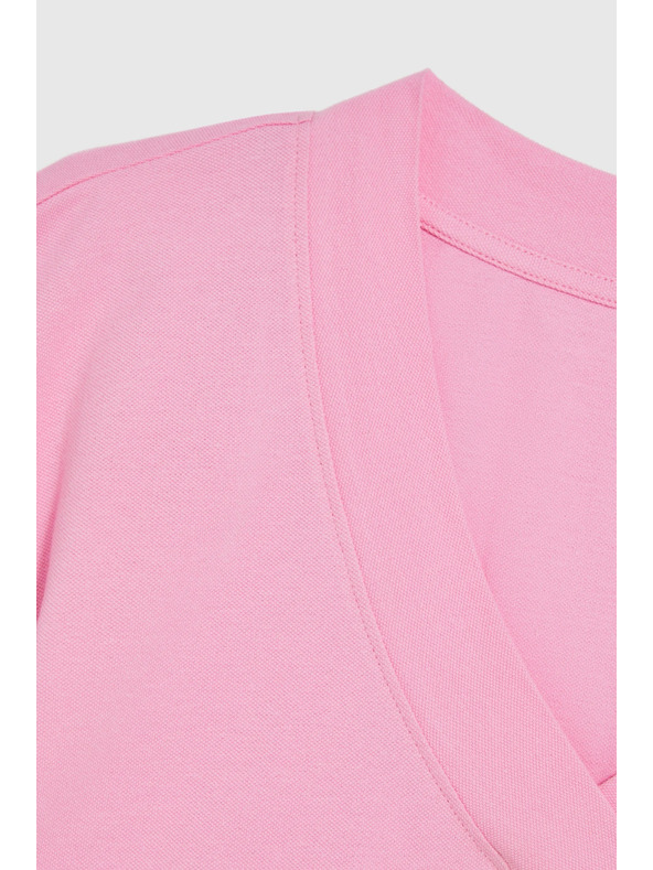 Moodo Pamut blúz V-nyakkivágással rózsaszín Moodo