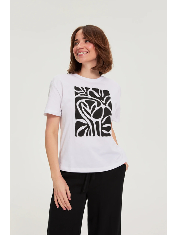 Moodo Nyomott blúz fehér Moodo