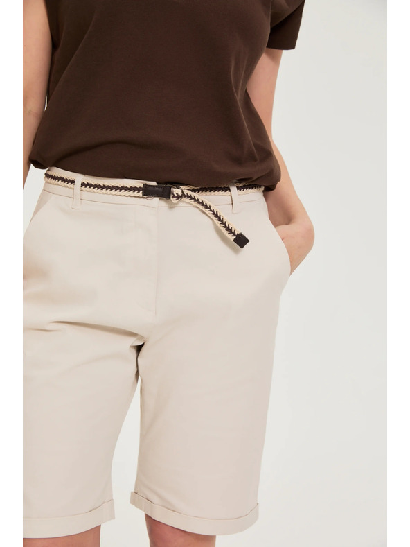 Moodo Pamut rövidnadrág bézs Moodo