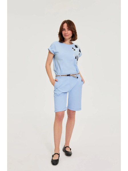 Moodo Pamut rövidnadrág égszínkék Moodo