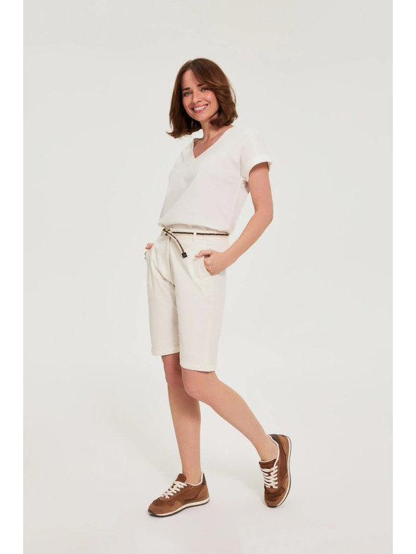 Moodo Pamut rövidnadrág fehér Moodo