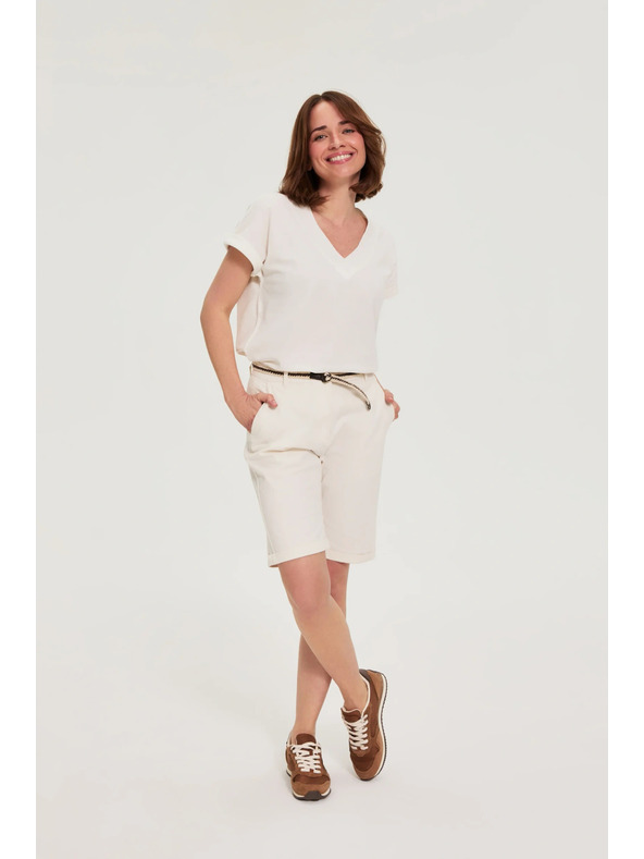 Moodo Pamut rövidnadrág fehér Moodo